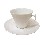 TAZA Y PLATO 180ML NILO PORCELANA BLANCO