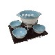 FONDUE 4 PORCELANA REDONDA AZUL 