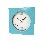 RELOJ CUADRADO PLASTICO AZUL