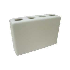 VASO CEPILLO RECTANGULAR PORCELANA BLANCO