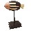 FIGURA CAPIZ POLYSTONE MARRON PEZ PEQUEÑA