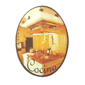 PLACA MADERA OVAL COCINA ISLA