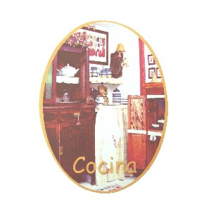 PLACA MADERA OVAL COCINA ESQUINA