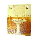 CUADRO TABLA BAÑO LAVABO MARRON