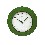 RELOJ REDONDO MADERA MARCO VERDE