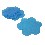 POSAVASO PLASTICO FLOR AZUL