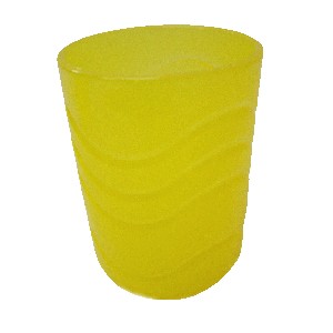 VASO BAÑO PLASTICO ONDAS AMARILLO 