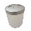 VASO CEPILLOS ACRILICO FROST BLANCO