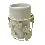 VASO BAÑO CERAMICA MARGARITA CREMA