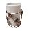 VASO BAÑO CERAMICA MARGARITA GRIS