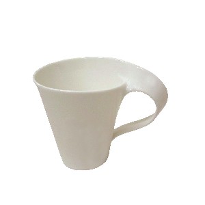 TAZA MUG ONDA PORCELANA BLANCO