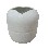 VASO CEPILLOS RAYA REDONDO PORCELANA BLANCO