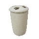 VASO CEPILLOS CERAMICA BLANCO CREMA