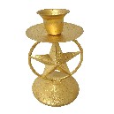 CANDELABRO NAVIDAD METAL DORADO ESTRECHO