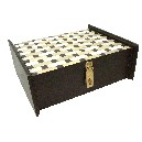 CAJA MADERA HUESO BLANCO NEGRO GRANDE