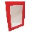 ESPEJO VERTICAL PARED LISO MADERA ROJO