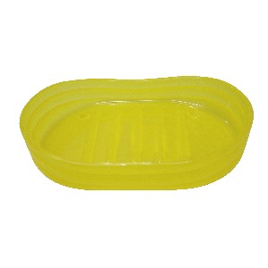 JABONERA PLASTICO OVAL ONDAS AMARILL 