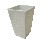 VASO BAÑO OCTOGONAL PORCELANA BLANCO