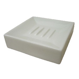 JABONERA CUADRADA PORCELANA BLANCO