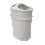 VASO CEPILLOS ESTRIAS PORCELANA BLANCO