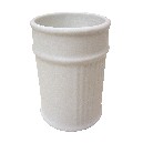 VASO BAÑO ESTRIAS PORCELANA BLANCO