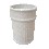 VASO BAÑO ESTRIAS PORCELANA BLANCO