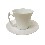 TAZA Y PLATO 60ML NILO PORCELANA BLANCO