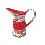 JARRA DECOPATCH ROJA FLORES PEQUEÑA