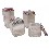 JUEGO 4 BOTES CUADRADO DECOPATCH