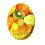PLACA MADERA OVAL COCINA FRUTAS CORTADAS