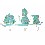 PERCHA METAL TRIPLE CAFE DECOPATCH AZUL