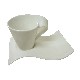 TAZA Y PLATO TE ONDA PORCELANA BLANCO