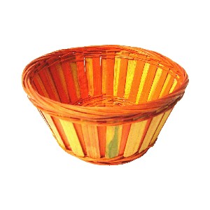 CESTA MIMBRE REDONDA MEDIANA NARANJA