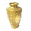 FLORERO CERAMICA PUNTEADO DORADO