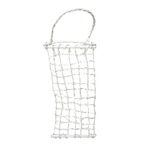 CENTRO RATTAN RECTANGULAR CON ASA BLANCO