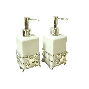 DOSIFICADOR PORCELANA CUADRADO SOPORTE