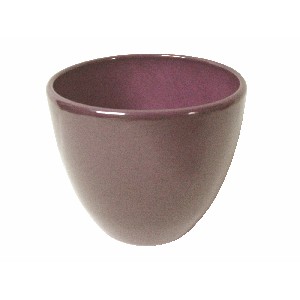 MACETERO CERAMICA CONCAVO PEQUEÑO MALVA
