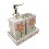JUEGO BAÑO 3 VASO VICHY MARGARITA ROSA