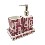 JUEGO BAÑO 3 VASO MOSAICO MALVA