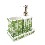 JUEGO BAÑO 3 VASO MOSAICO VERDE