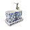 JUEGO BAÑO 3 VASO MOSAICO AZUL