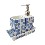 JUEGO BAÑO 3 VASO ALAS MOSAICO AZUL