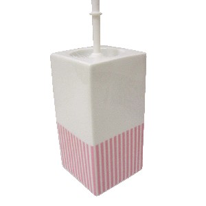 ESCOBILLERO CUADRADO RAYAS ROSA