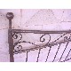 CABECERO CAMA 090 CURVA FLOR LIS GRIS