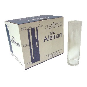 VASO CRISTAL TUBO LARGO ALEMAN 350ML
