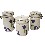 JUEGO 3 BOTES HERMETICOS RAYAS TULIPAN AZUL