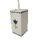 ESCOBILLERO CUADRADO TULIPAN TOPOS AZUL