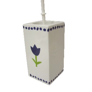 ESCOBILLERO CUADRADO TULIPAN TOPOS AZUL