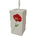 ESCOBILLERO CUADRADO BAÑO AMAPOLA ROJA