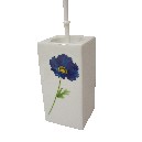 ESCOBILLERO CUADRADO BAÑO AMAPOLA AZUL